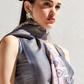 Designer Digital Printed Banarasi Slik Saree in Elegant Aqua Blue