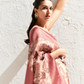 Designer Digital Printed Banarasi Slik Saree in Elegant Aqua Blue