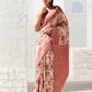 Designer Digital Printed Banarasi Slik Saree in Elegant Aqua Blue