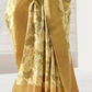 Designer Digital Printed Banarasi Slik Saree in Elegant Aqua Blue