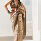 Designer Digital Printed Banarasi Slik Saree in Elegant Aqua Blue