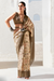 Designer Digital Printed Banarasi Slik Saree in Elegant Aqua Blue