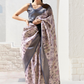 Designer Digital Printed Banarasi Slik Saree in Elegant Aqua Blue
