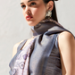 Designer Digital Printed Banarasi Slik Saree in Elegant Aqua Blue