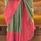 Ethnic Motifs Woven Design Zari Silk Blend Banarasi Saree
