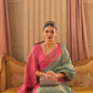 Ethnic Motifs Woven Design Zari Silk Blend Banarasi Saree