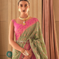 Ethnic Motifs Woven Design Zari Silk Blend Banarasi Saree