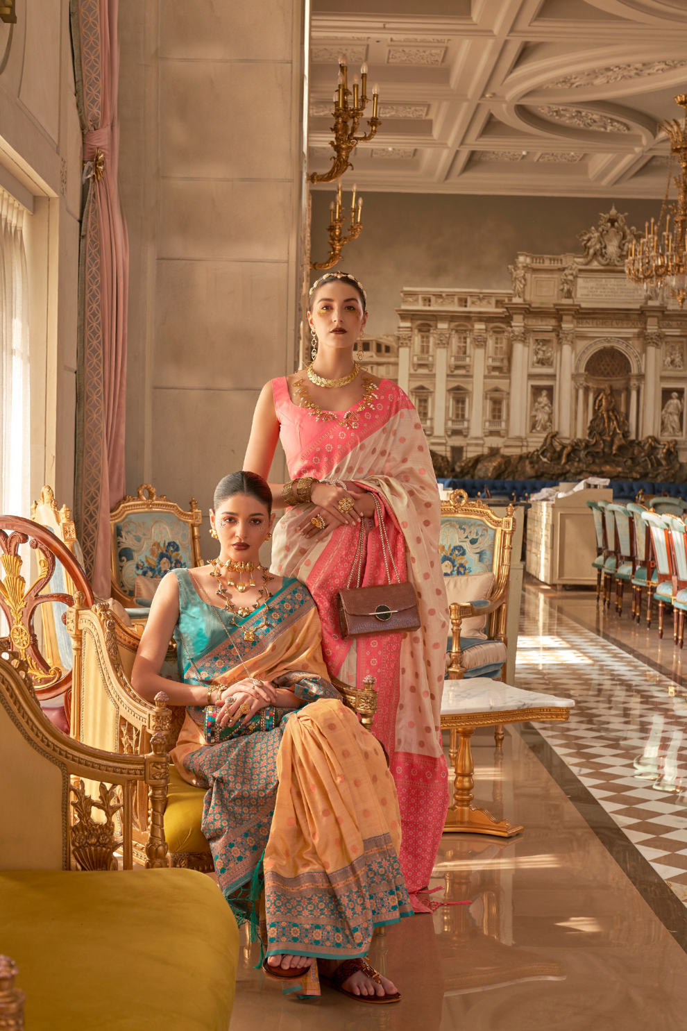 Ethnic Motifs Woven Design Zari Silk Blend Banarasi Saree