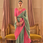 Ethnic Motifs Woven Design Zari Silk Blend Banarasi Saree