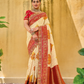 Pure Dola Silk Saree with Timeless Gota Patti Embroidery Elegance