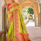 Pure Dola Silk Saree with Timeless Gota Patti Embroidery Elegance