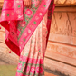 Banarasi P.V. Silk Saree with Elegant Patola Weaving Design - LaVante Fashion