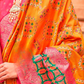 Banarasi P.V. Silk Saree with Elegant Patola Weaving Design - LaVante Fashion