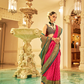 Soft Finish Banarasi Silk Saree with Kanchipuram Weave Design