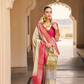 Banarasi P.V. Silk Saree with Exclusive Kanchipuram Weaving Design - LaVante Fashion