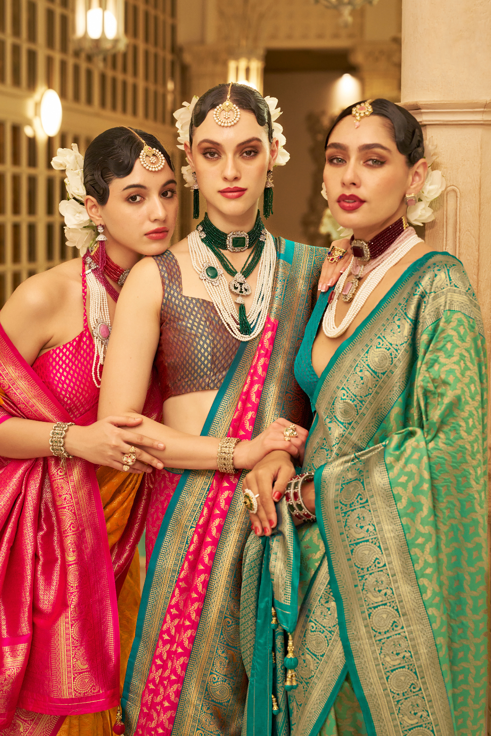 Soft Finish Banarasi Silk Saree with Kanchipuram Weave Design