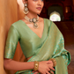 Banarasi P.V. Silk Saree with Exclusive Weaving Jaal Design - LaVante Fashion