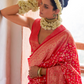 Banarasi P.V. Silk Saree with Exclusive Weaving Jaal Design - LaVante Fashion