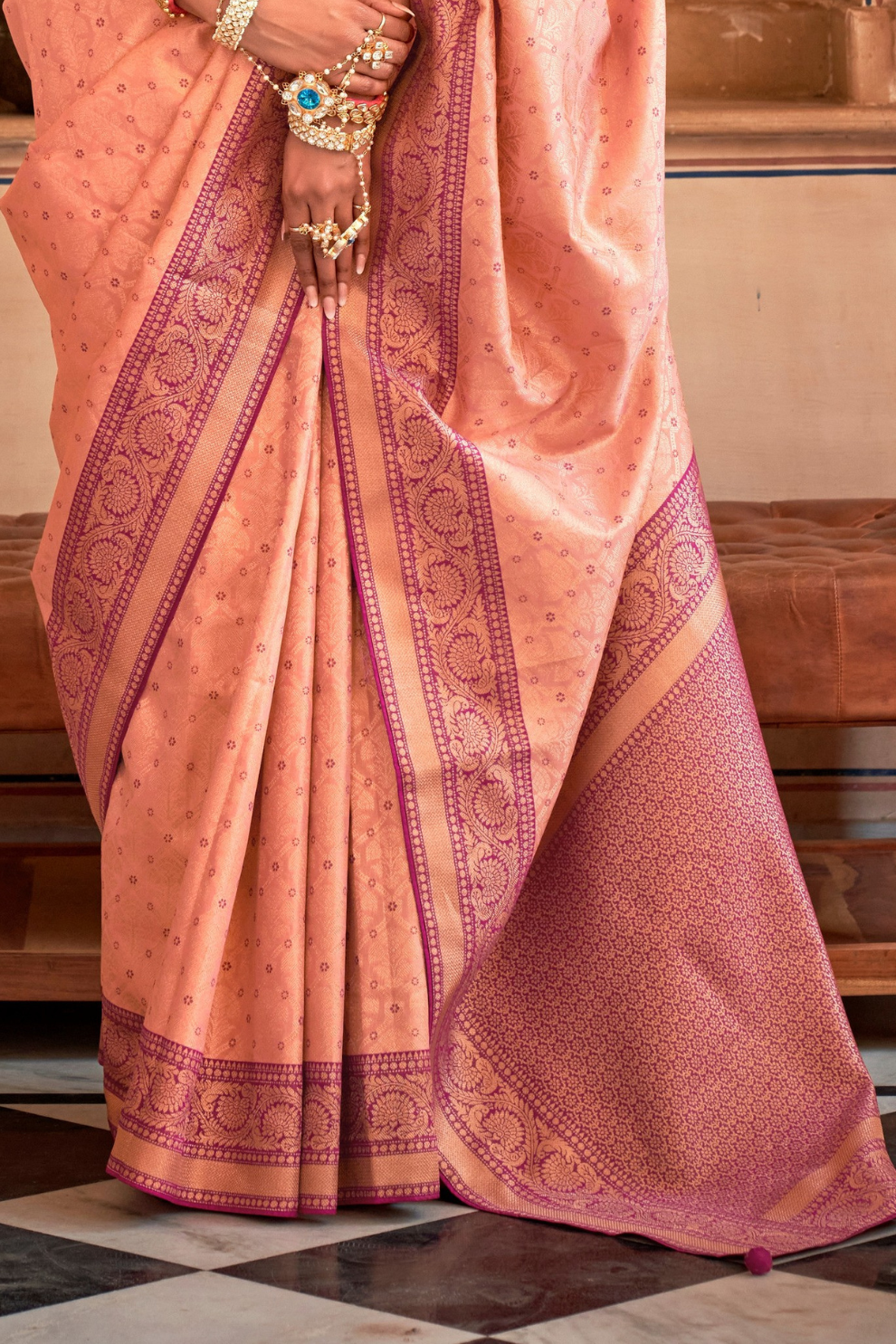 Rich Banarasi Silk Saree with Contemporary Indian Craftsmanship