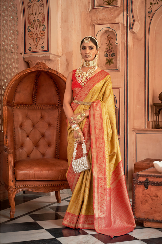 Rich Banarasi Silk Saree with Contemporary Indian Craftsmanship