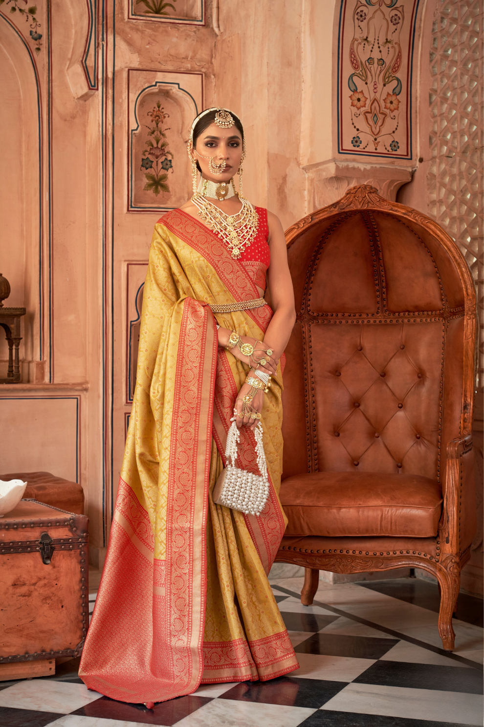 Rich Banarasi Silk Saree with Contemporary Indian Craftsmanship