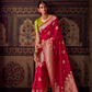 Banarasi Crepe Silk Saree with Zari Weaving Work
