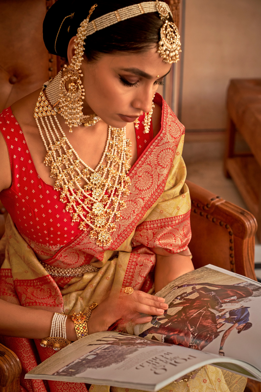 Rich Banarasi Silk Saree with Contemporary Indian Craftsmanship