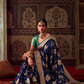 Banarasi Crepe Silk Saree with Zari Weaving Work