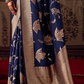 Banarasi Crepe Silk Saree with Zari Weaving Work