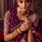 Banarasi Crepe Silk Saree with Zari Weaving Work