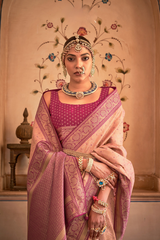 Rich Banarasi Silk Saree with Contemporary Indian Craftsmanship