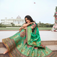 Elegant Banarasi Silk Lehenga Choli with Handcrafted Zarkan and Cording Detailing