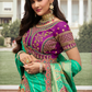 Elegant Banarasi Silk Lehenga Choli with Handcrafted Zarkan and Cording Detailing