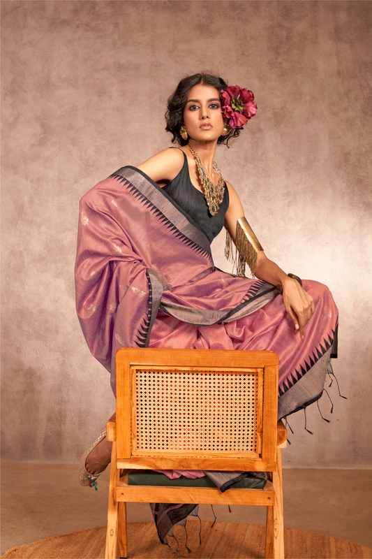 Bhagalpuri Handloom Silk Saree with Natural Weaving Elegance