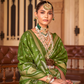 Banarasi Silk Blend Saree with Rich Zari Weaving