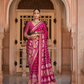 Banarasi Silk Blend Saree with Rich Zari Weaving