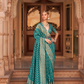 Banarasi Silk Blend Saree with Rich Zari Weaving
