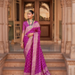 Banarasi Silk Blend Saree with Rich Zari Weaving