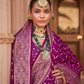 Banarasi Silk Blend Saree with Rich Zari Weaving