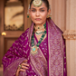 Banarasi Silk Blend Saree with Rich Zari Weaving
