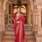Banarasi Silk Blend Saree with Rich Zari Weaving
