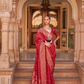 Banarasi Silk Blend Saree with Rich Zari Weaving
