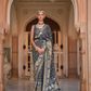 Banarasi Silk Blend Saree with Rich Zari Weaving