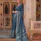 Banarasi Silk Blend Saree with Rich Zari Weaving