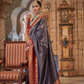 Elegant Banarasi Silk Saree with Striking Contrast Border