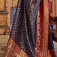 Elegant Banarasi Silk Saree with Striking Contrast Border