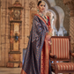 Elegant Banarasi Silk Saree with Striking Contrast Border