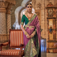 Elegant Banarasi Silk Saree with Striking Contrast Border