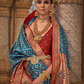 Elegant Banarasi Silk Saree with Striking Contrast Border