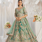 Elegant Bridal Net Lehenga with Gotapatti & Moti Work